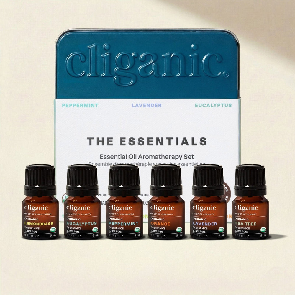 Organic Aromatherapy Set (Top 6 Essential Oils) - Cliganic Essential Oil Sets