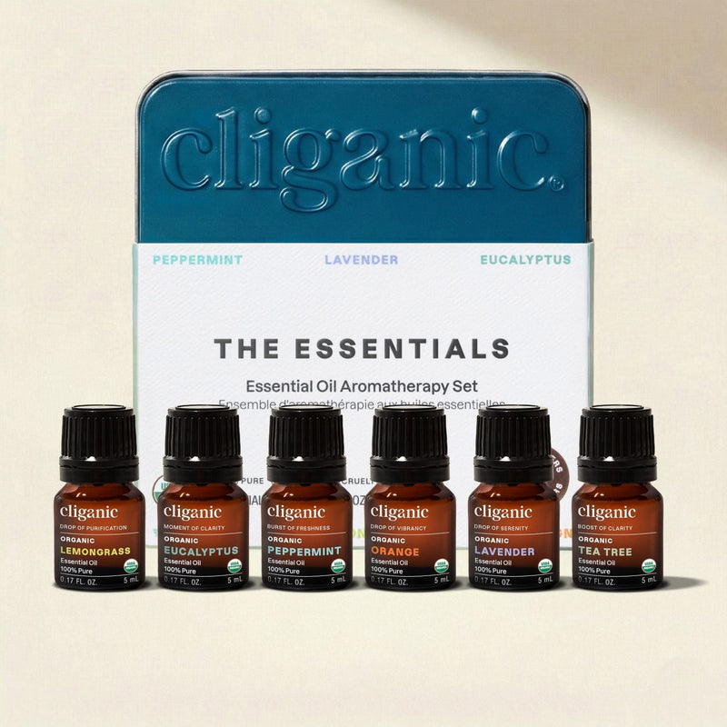 Organic Aromatherapy Set (Top 6 Essential Oils) - Cliganic Essential Oil Sets