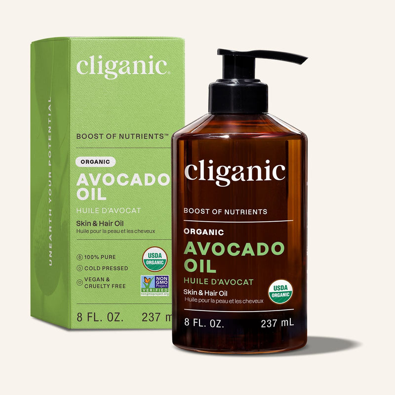 Organic Avocado Oil - Cliganic Skin & Hair Oils