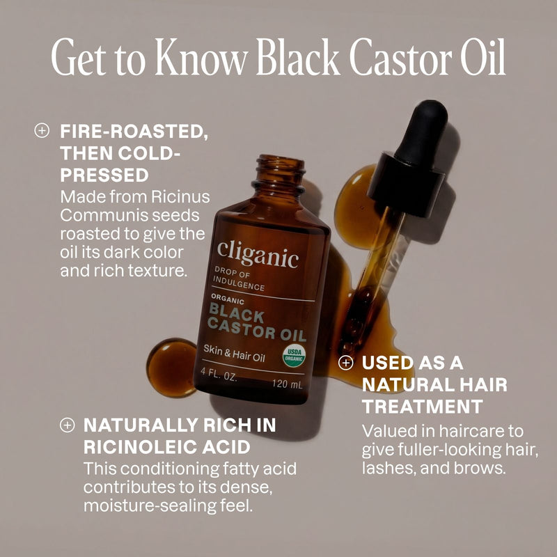 Organic Black Castor Oil - Cliganic