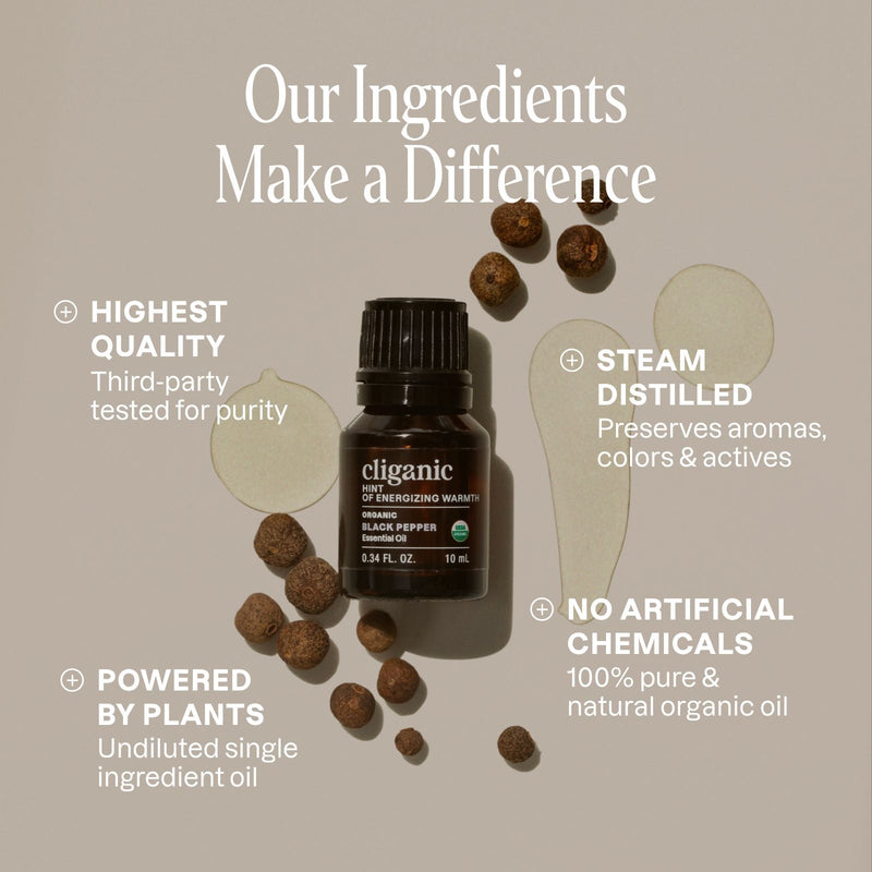 Organic Black Pepper - Cliganic Essential Oil Singles