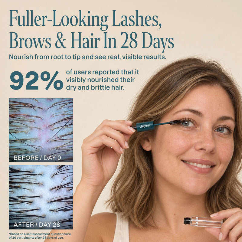Organic Castor Oil Lash & Brow Wand - Cliganic Skin & Hair Oils