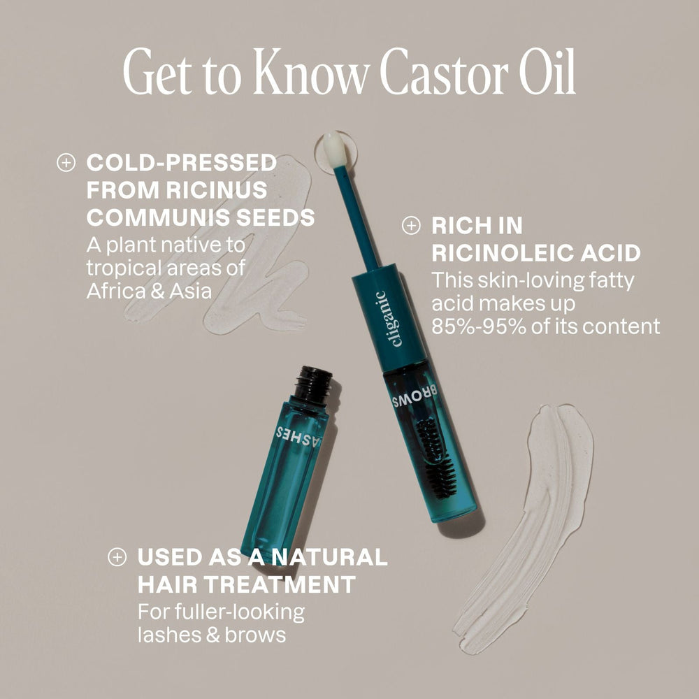 Organic Castor Oil Lash & Brow Wand - Cliganic Skin & Hair Oils