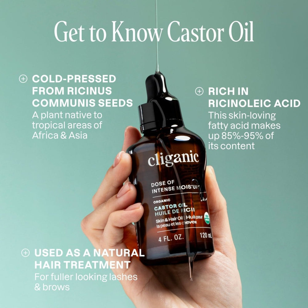 Organic Castor Oil - Cliganic Skin & Hair Oils