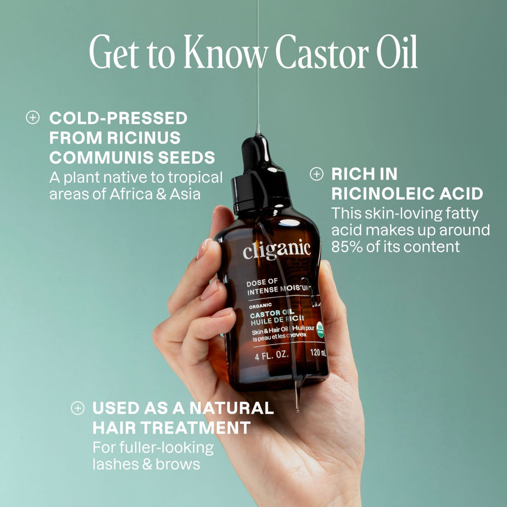 Organic Castor Oil - Cliganic Skin & Hair Oils