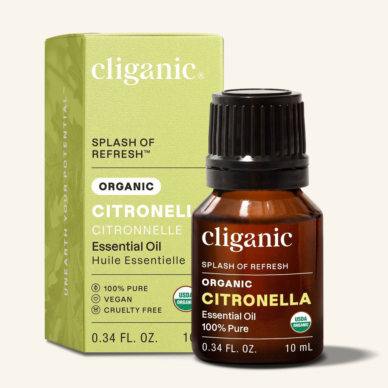 Organic Citronella Essential Oil | DEET-Free | Cliganic