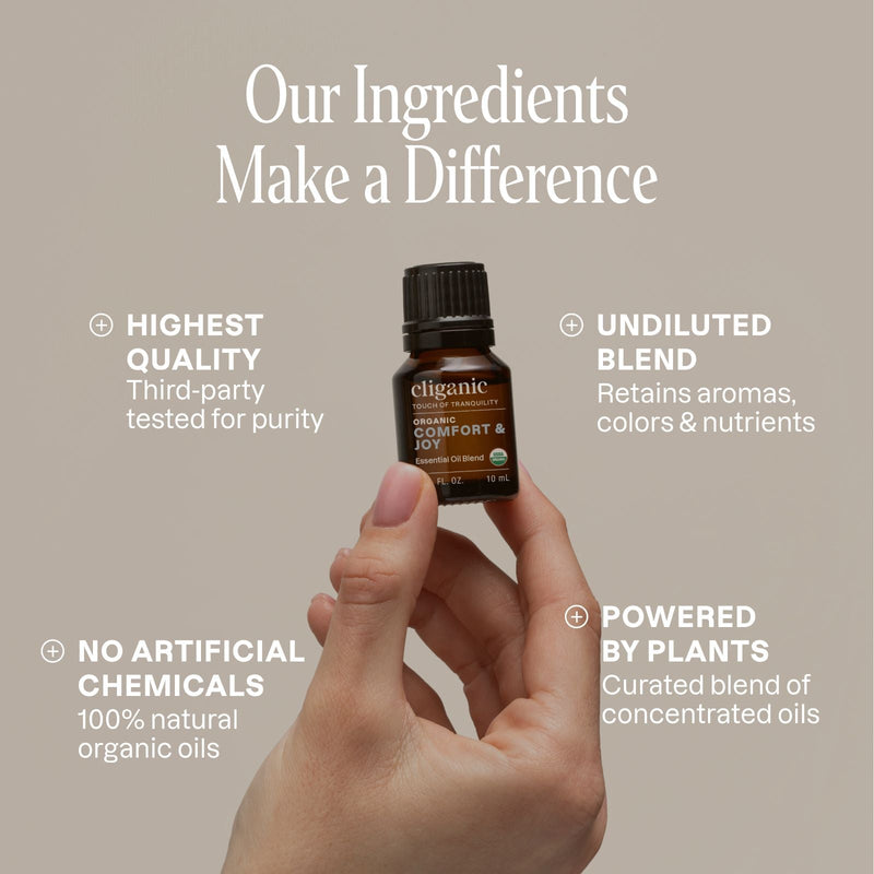 Organic Comfort & Joy - Cliganic Essential Oil Blends