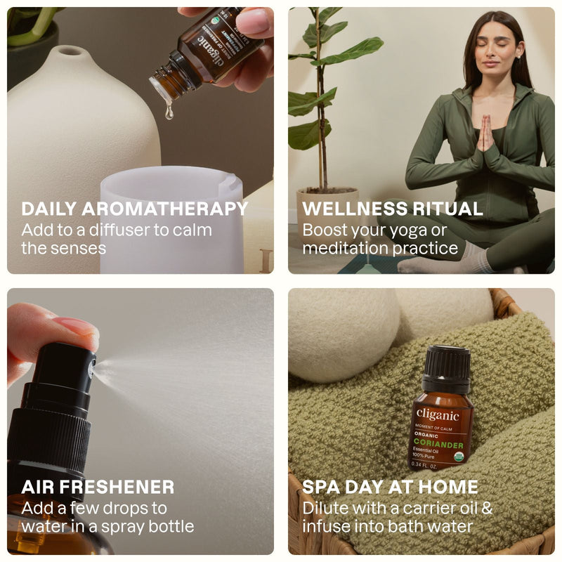 Organic Coriander Essential Oil - Cliganic Essential Oil Singles