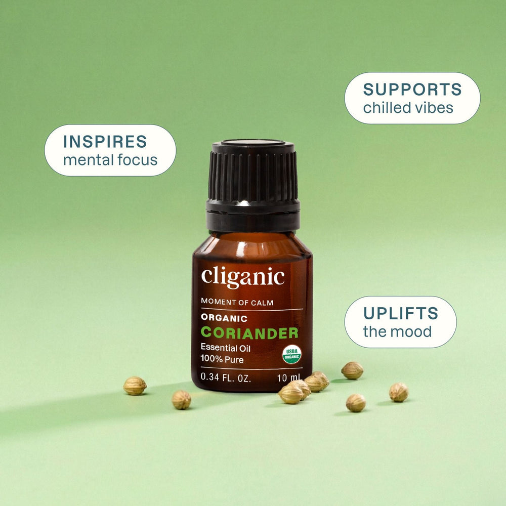 Organic Coriander Essential Oil - Cliganic Essential Oil Singles