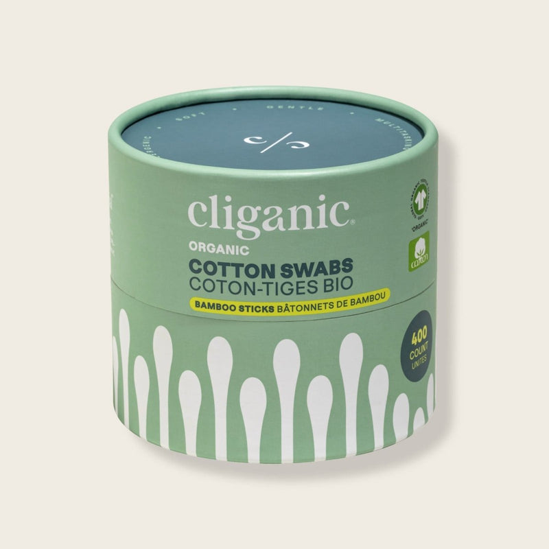 Organic Cotton Swabs - Bamboo - Cliganic Cotton Products