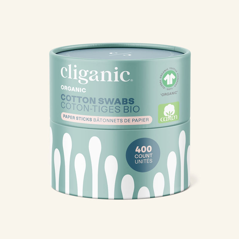 Organic Cotton Swabs - Paper - Cliganic Cotton Products