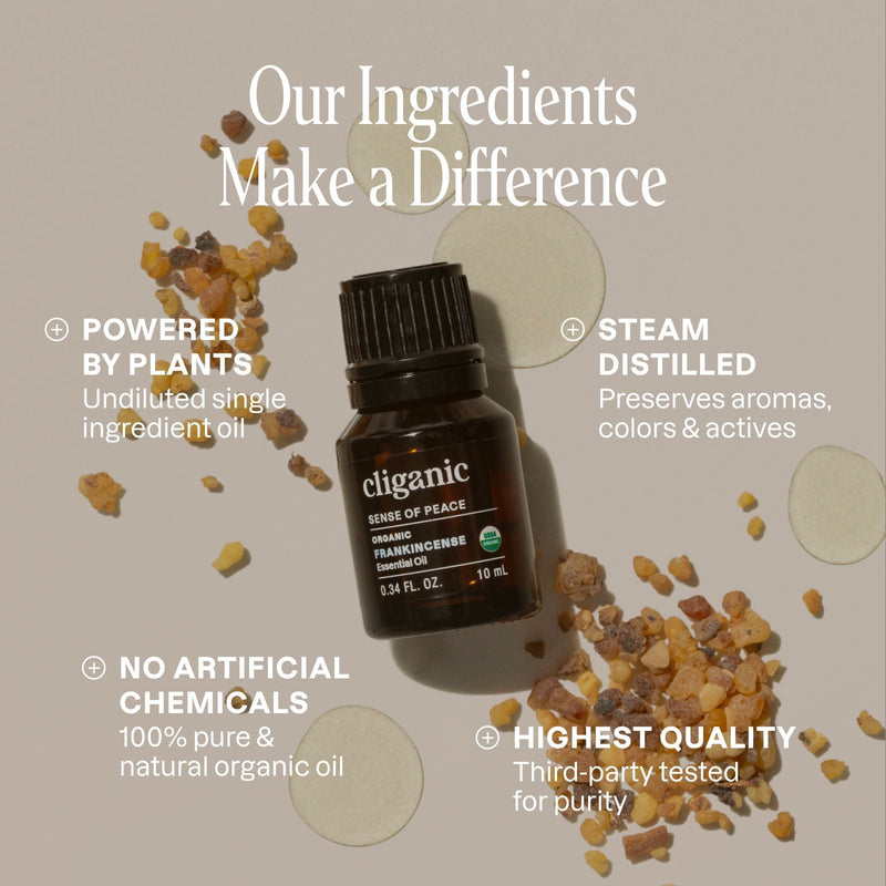 Organic Frankincense Essential Oil - Cliganic Essential Oil Singles