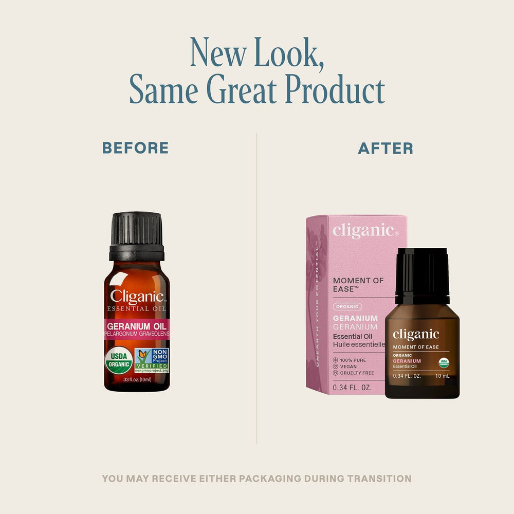 Organic Geranium Essential Oil - Cliganic Essential Oil Singles