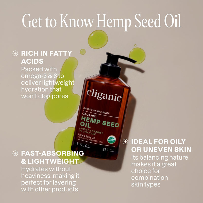 Organic Hemp Seed Oil - Cliganic