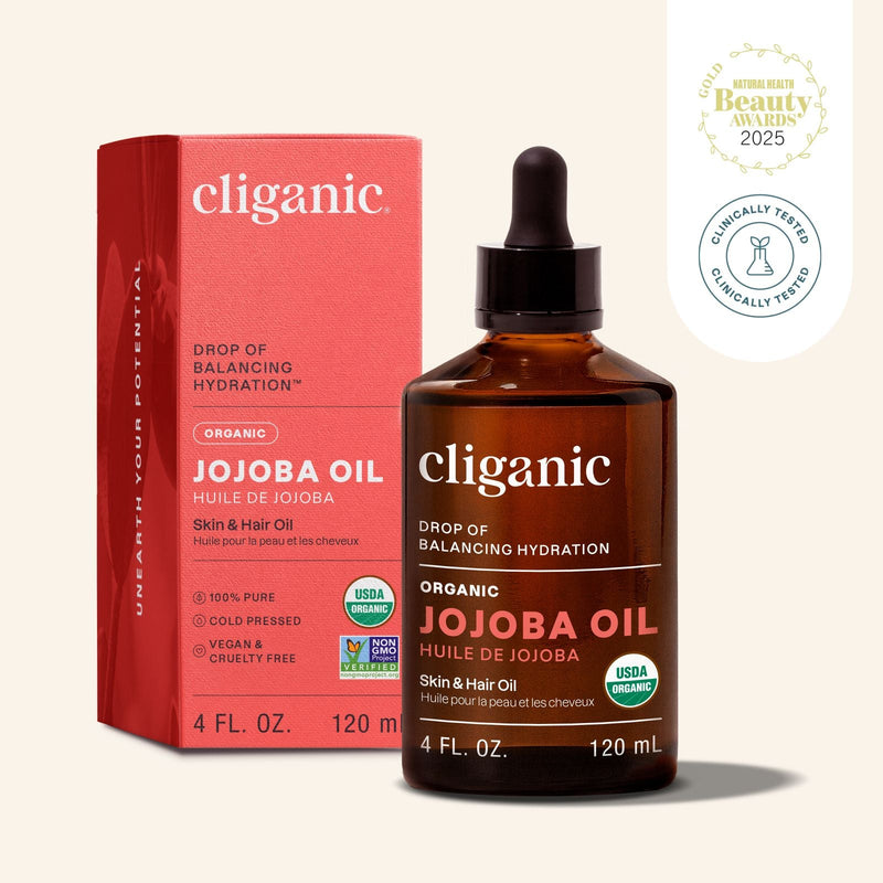 Organic Jojoba Oil - Cliganic Skin & Hair Oils