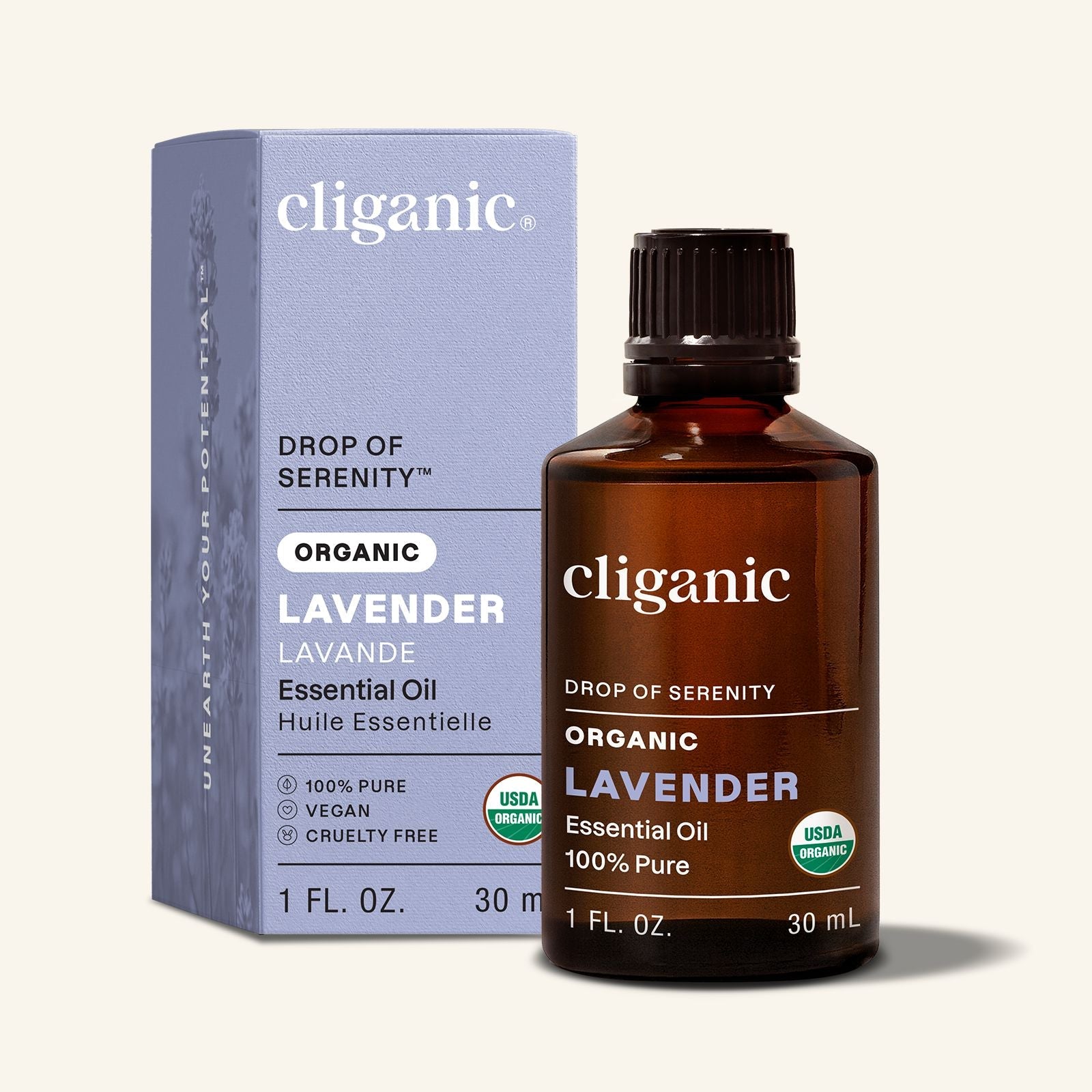 クロワブラン アンフィブリカル 20ml 100% Pure Organic Lavender Oil | Cliganic