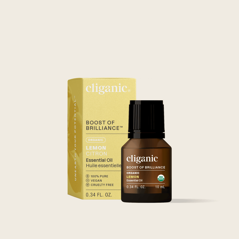 Organic Lemon Essential Oil - Cliganic Essential Oil Singles