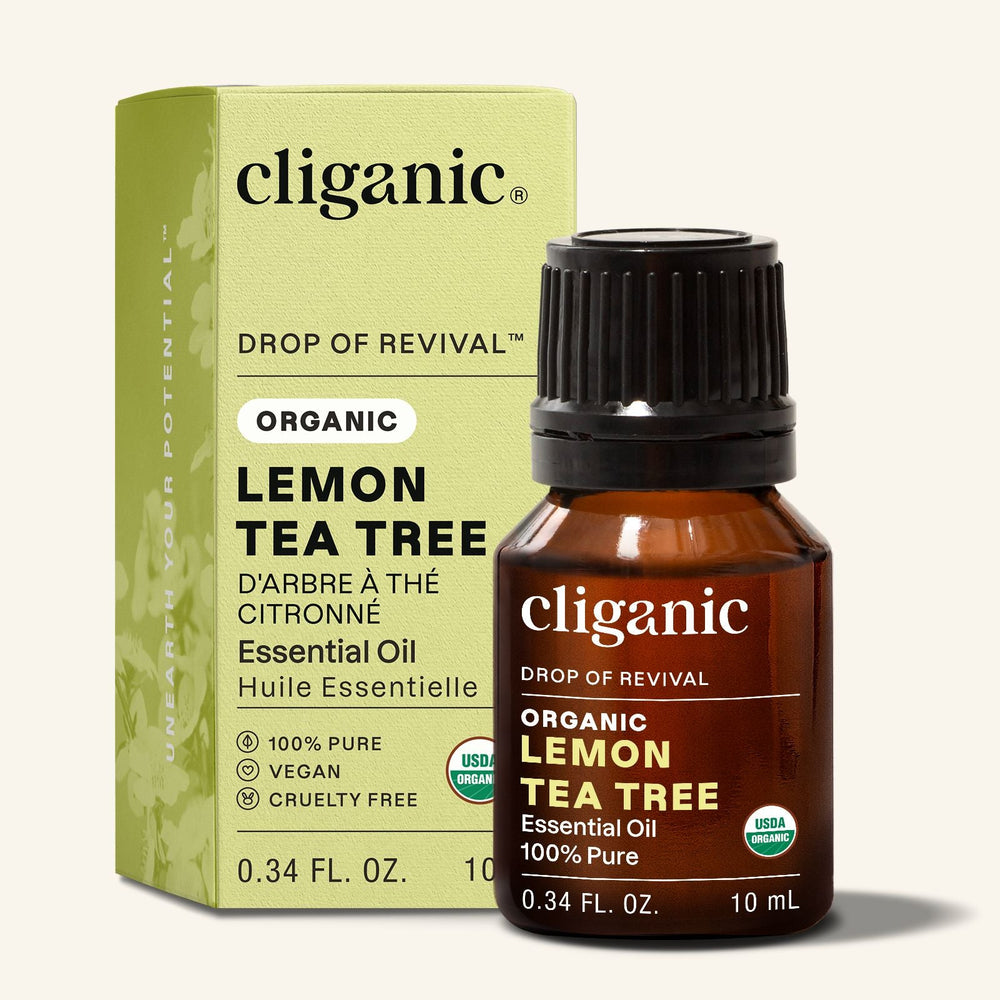 Organic Lemon Tea Tree Essential Oil - Cliganic Essential Oil Singles