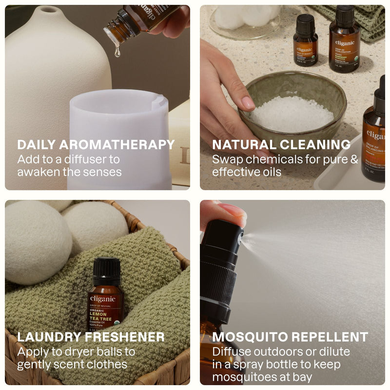 Organic Lemon Tea Tree - Cliganic Essential Oil Singles