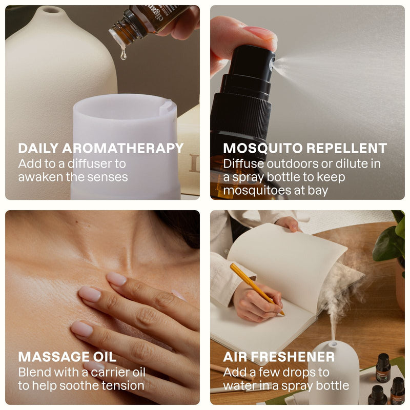 Organic Lemongrass Essential Oil - Cliganic Essential Oil Singles