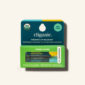 Organic Lip Balm Dou Set - Fresh Faves - Cliganic Lip Balms
