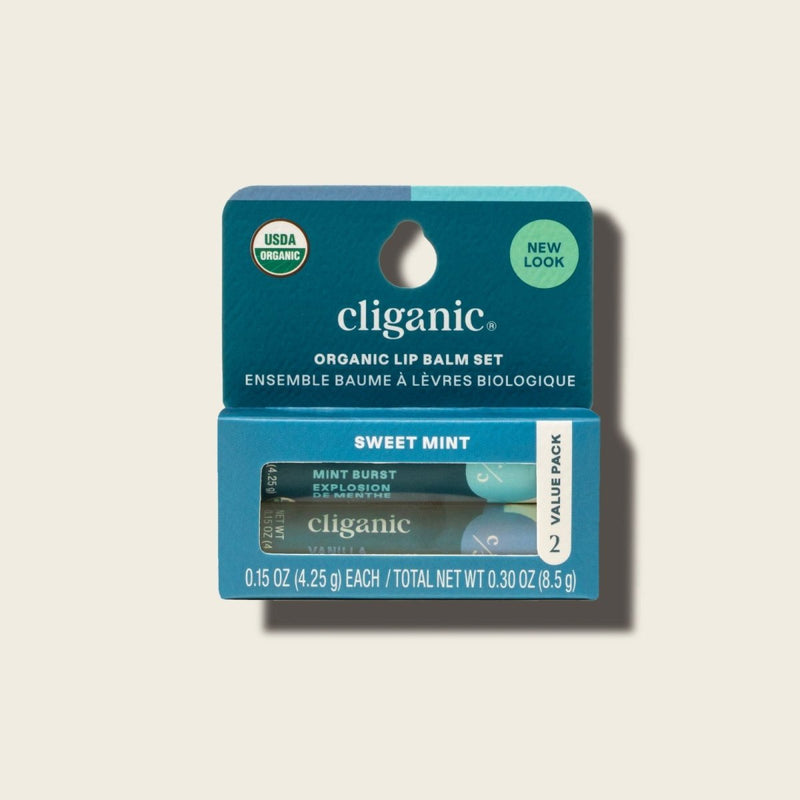 Organic Lip Balm Set - Fresh Faves - Cliganic Lip Balms