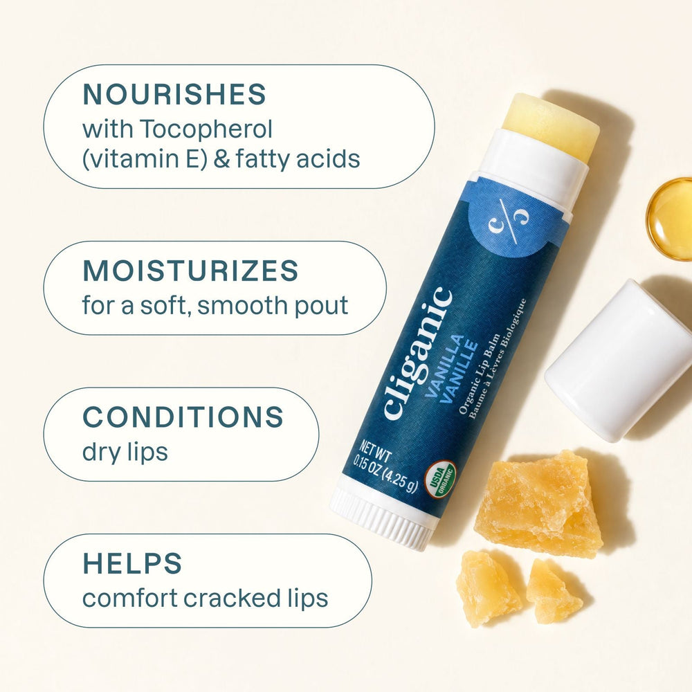 Organic Lip Balm Set - Sweet Bliss - Cliganic Lip Balms