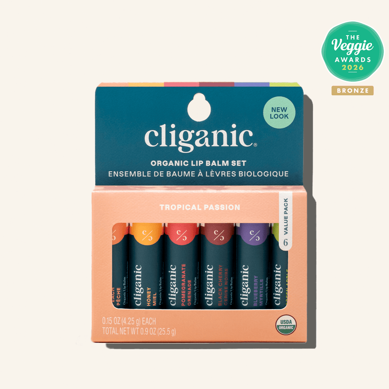 Organic Lip Balm Set - Tropical Passion - Cliganic Lip Balms