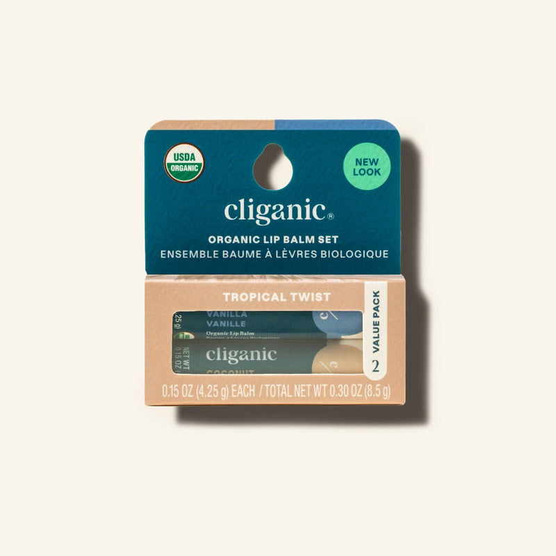 Organic Lip Balm Set - Tropical Twist - Cliganic Lip Balms