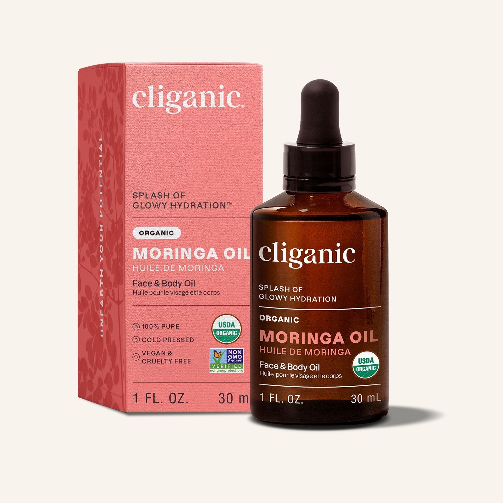 Hydration Repair Glow with Cliganic Organic Moringa Oil