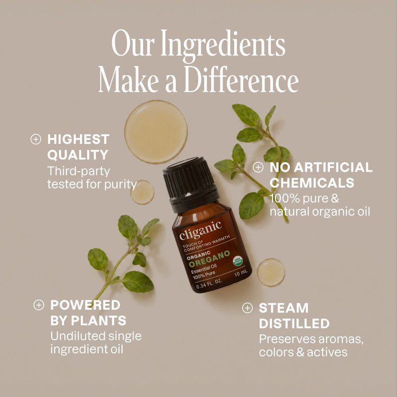 Organic Oregano Essential Oil - Cliganic Essential Oil Singles