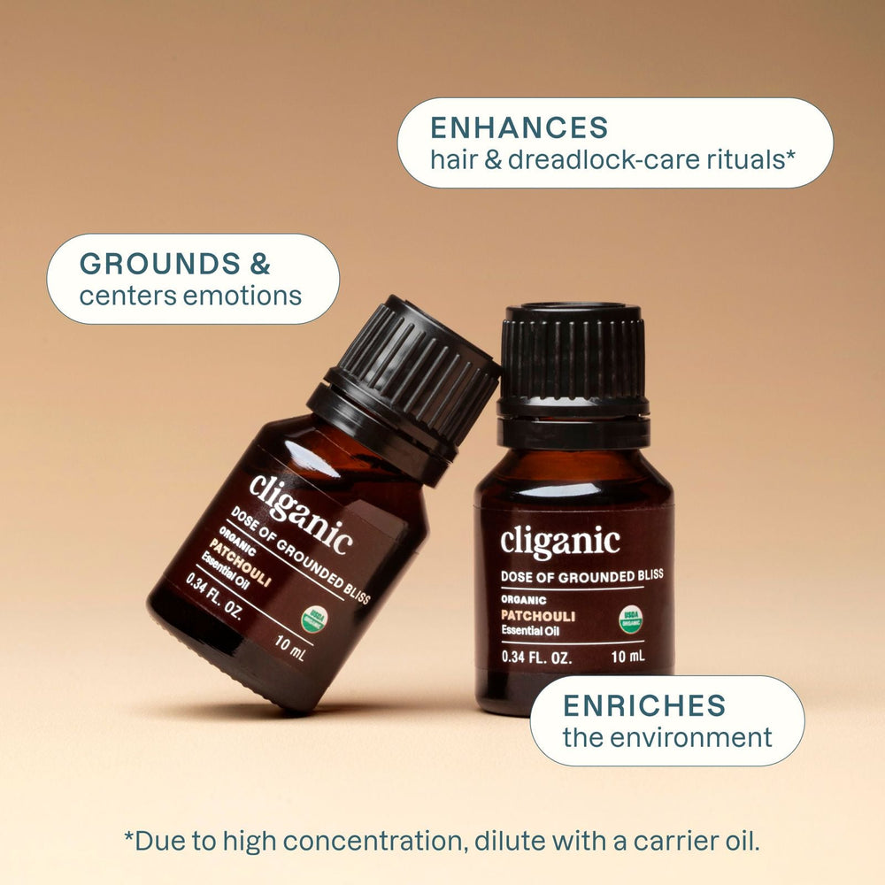 Organic Patchouli Essential Oil - Cliganic Essential Oil Singles