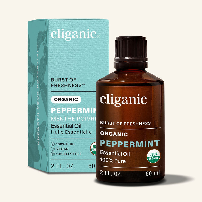 Organic Peppermint Essential Oil - Cliganic Essential Oil Singles
