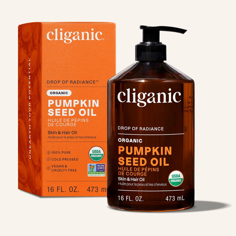 Organic Pumpkin Seed Oil - Cliganic Skin & Hair Oils