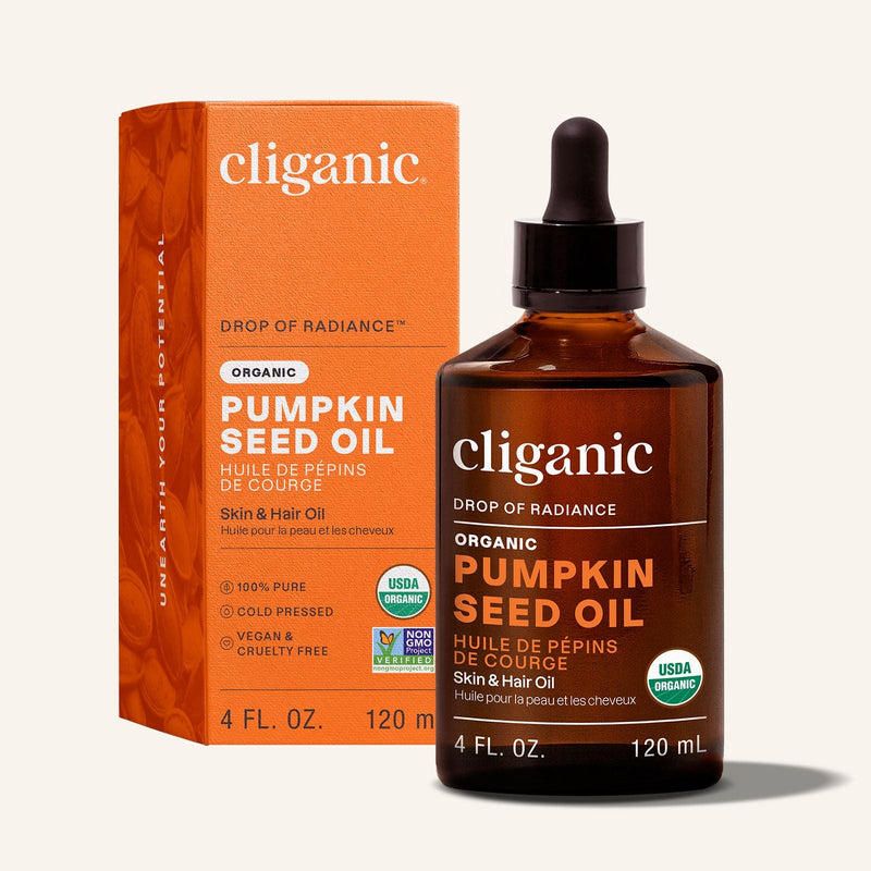 Organic Pumpkin Seed Oil - Cliganic Skin & Hair Oils