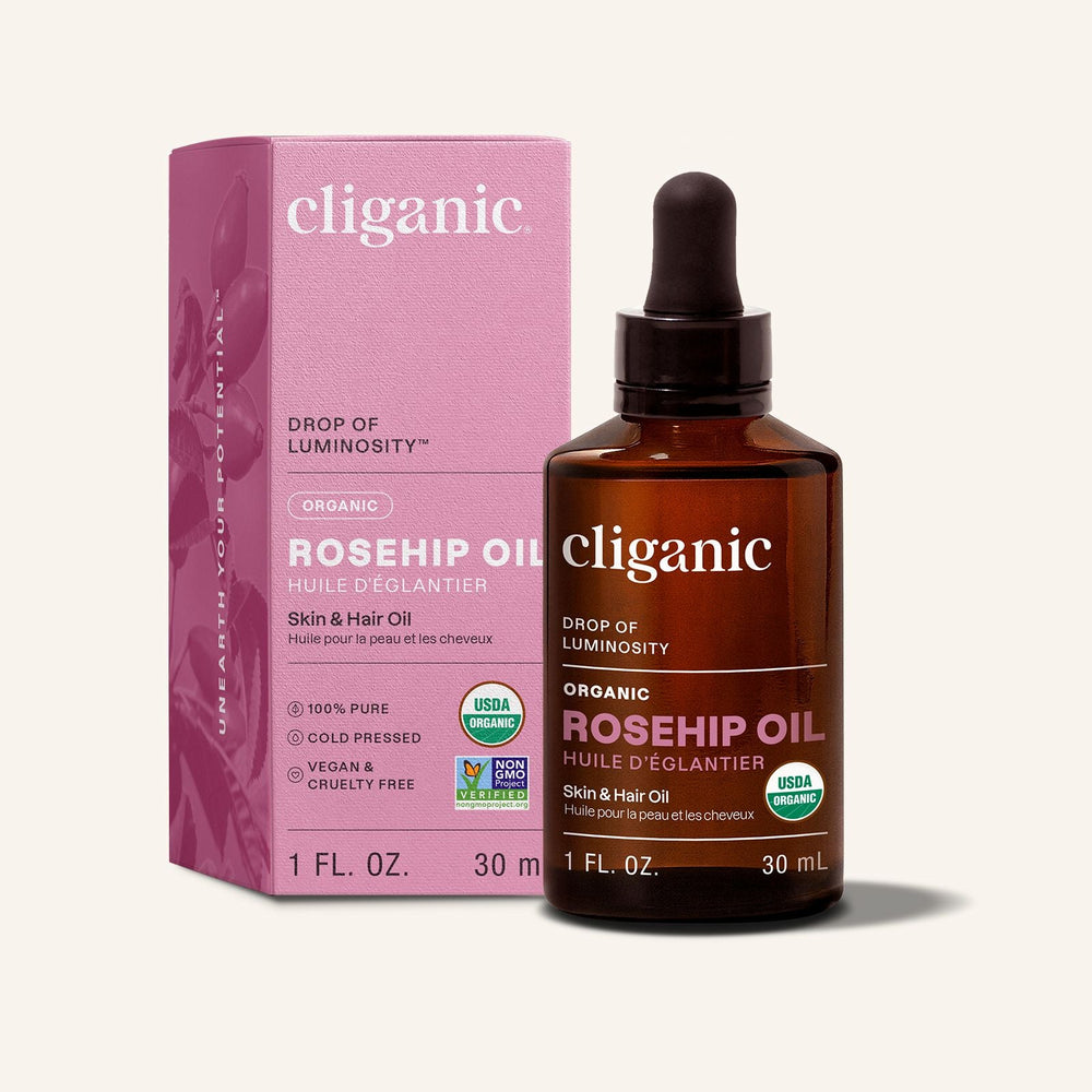 Organic Rosehip Oil - Cliganic Skin & Hair Oils