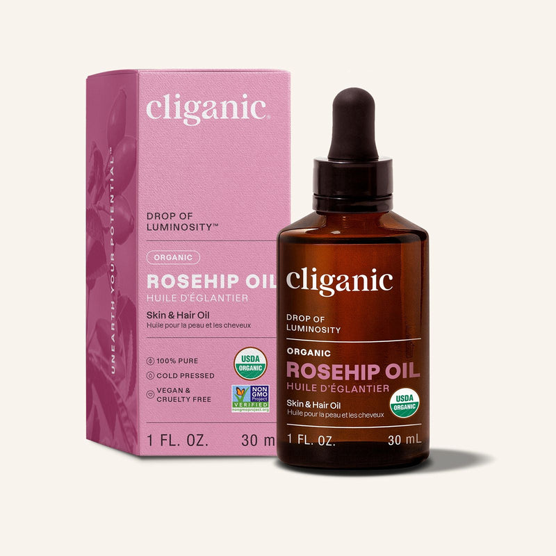 Organic Rosehip Oil - Cliganic Skin & Hair Oils