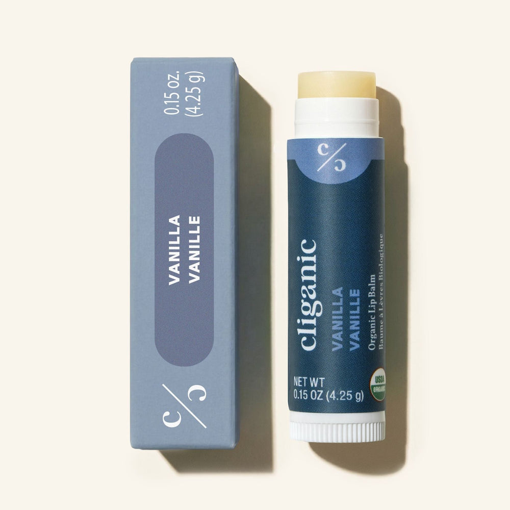 Organic Single Lip Balm - Vanilla - Cliganic Lip Balms