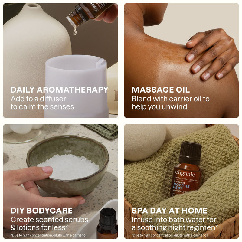 Organic Soothe Fest - Cliganic Essential Oil Blends