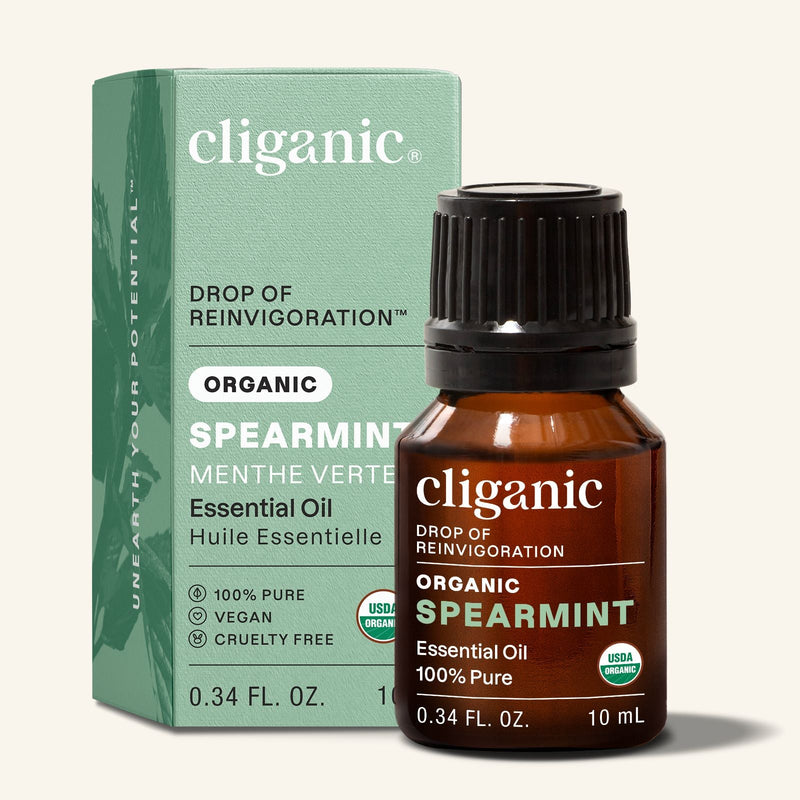 Organic Spearmint Essential Oil - Cliganic Essential Oil Singles