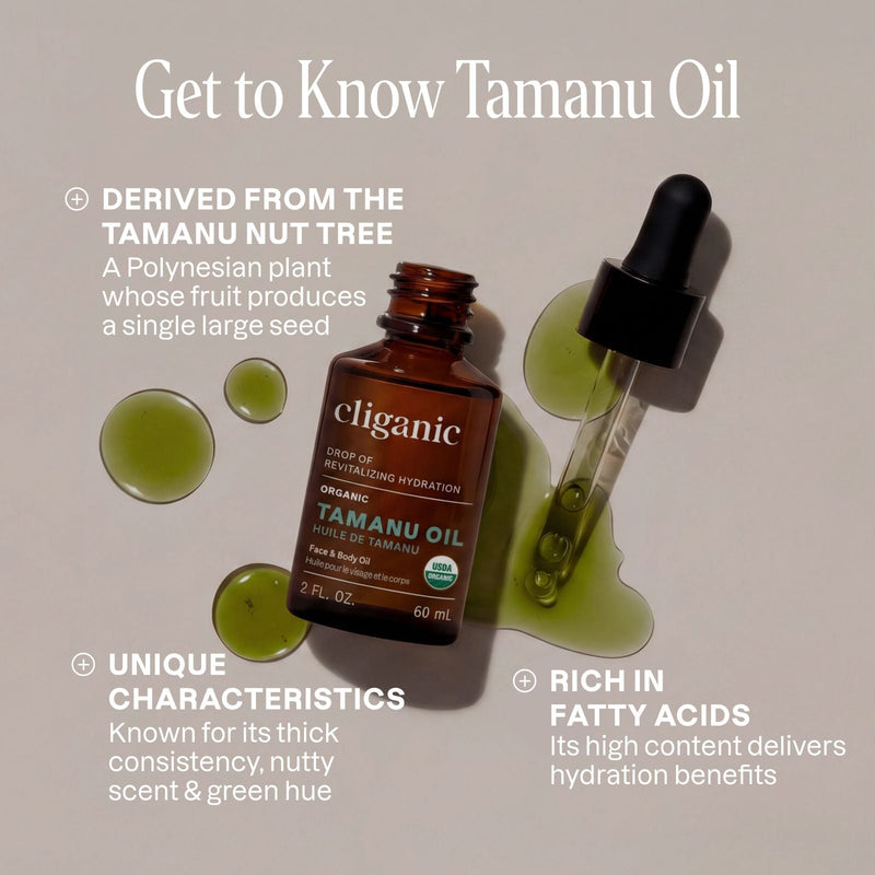 Organic Tamanu Oil - Cliganic Skin & Hair Oils