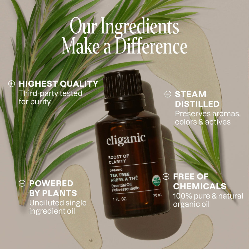 Organic Tea Tree Essential Oil - Cliganic Essential Oil Singles