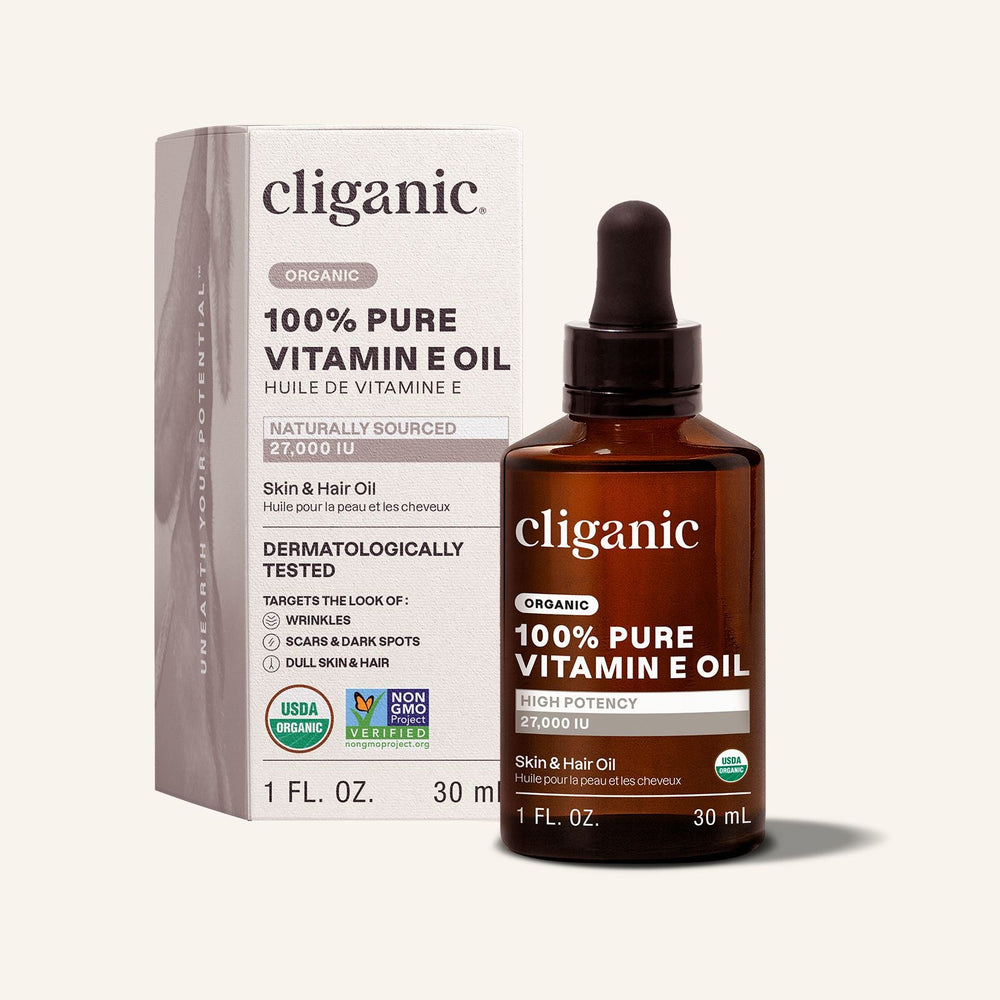 Organic Vitamin E Oil - Cliganic Skin & Hair Oils