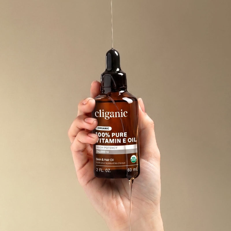 Organic Vitamin E Oil - Cliganic Skin & Hair Oils