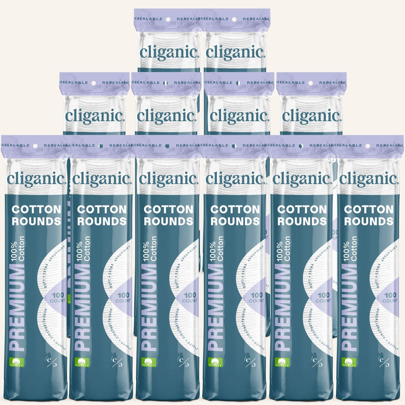 Premium Cotton Rounds - Cliganic Cotton Products