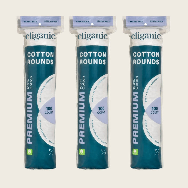 Premium Cotton Rounds - Cliganic Cotton Products