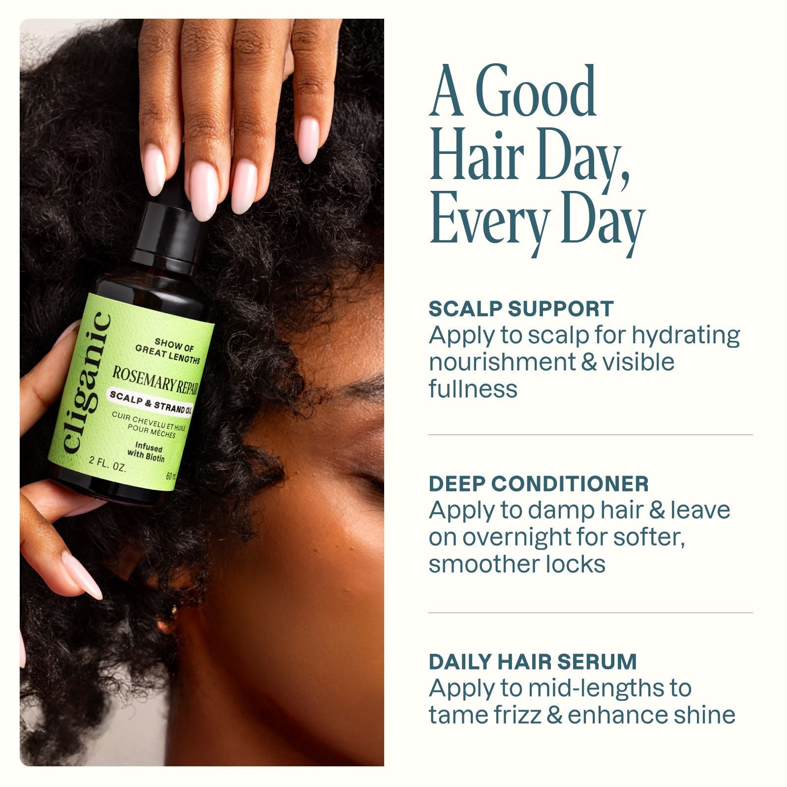 Rosemary Repair Scalp & Strand Oil | Cliganic