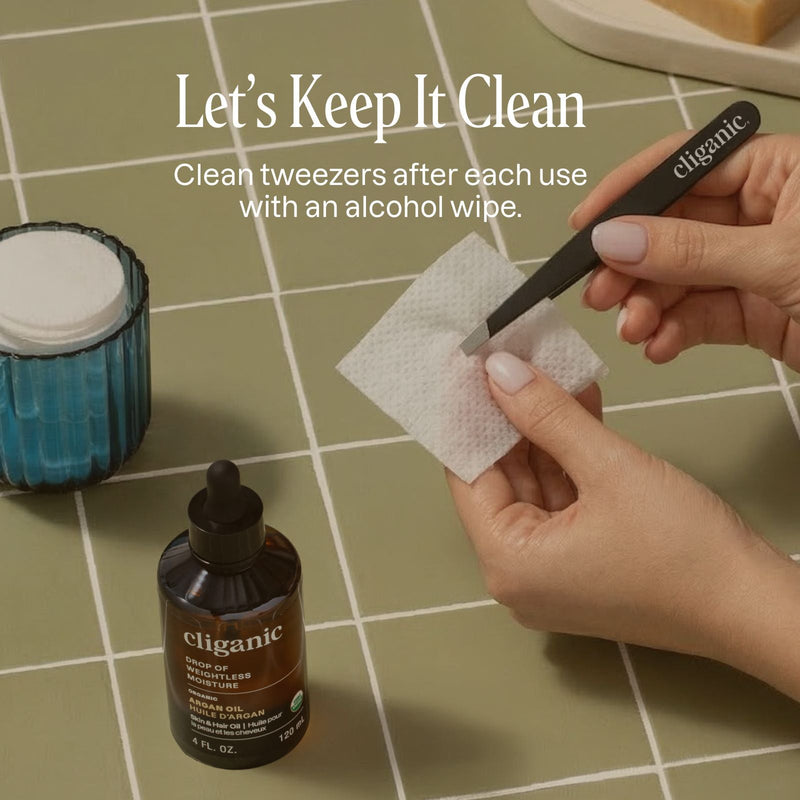 Slant Tip Tweezer - Cliganic