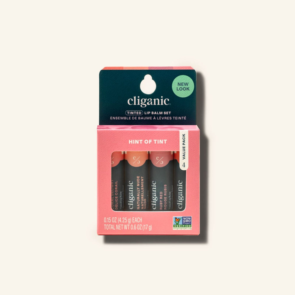 Tinted Lip Balm Set - Hint of Tint - Cliganic Lip Balms
