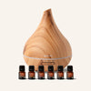 Cliganic Organic Aromatherapy Set – The Essentials oils with diffuser